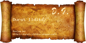 Durst Ildikó névjegykártya